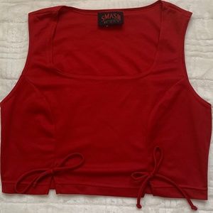 Red Crop-Top